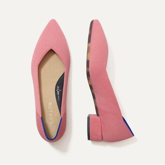 NWOT! Rothy's Women's The High Point Tulip Heels Pink Pumps 9.5 Business Casual - Picture 1 of 9